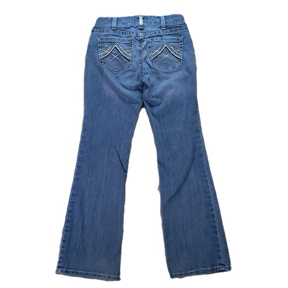 Ariat REAL Denim Jeans Women 29x30, Tag 29 S Blue Stretch Whipstitch Bootcut - Picture 2 of 15